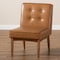 Baxton Studio Arvid Mid-Century Modern Tan Faux Leather and Walnut Brown Finished Wood Dining Chair 175-10838-Zoro - alternate 8